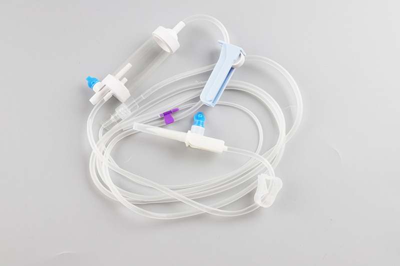 Auto stop fluid precise filter infusion set